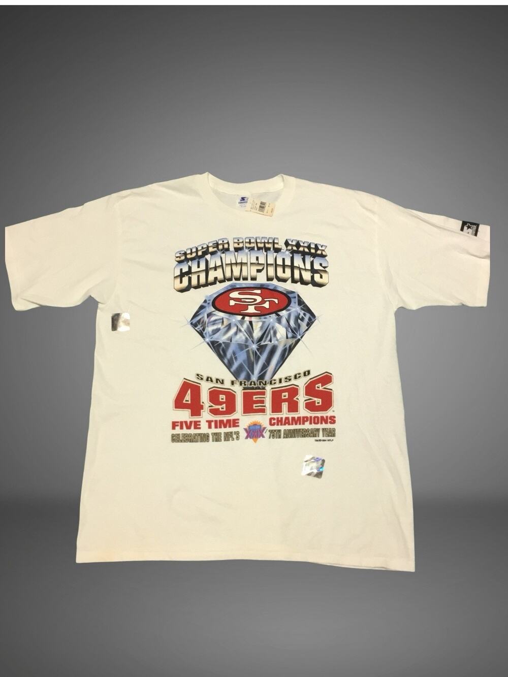 Vintage 1994 Starter San Francisco 49ers Super Bowl Champions T-Shirt Size XL